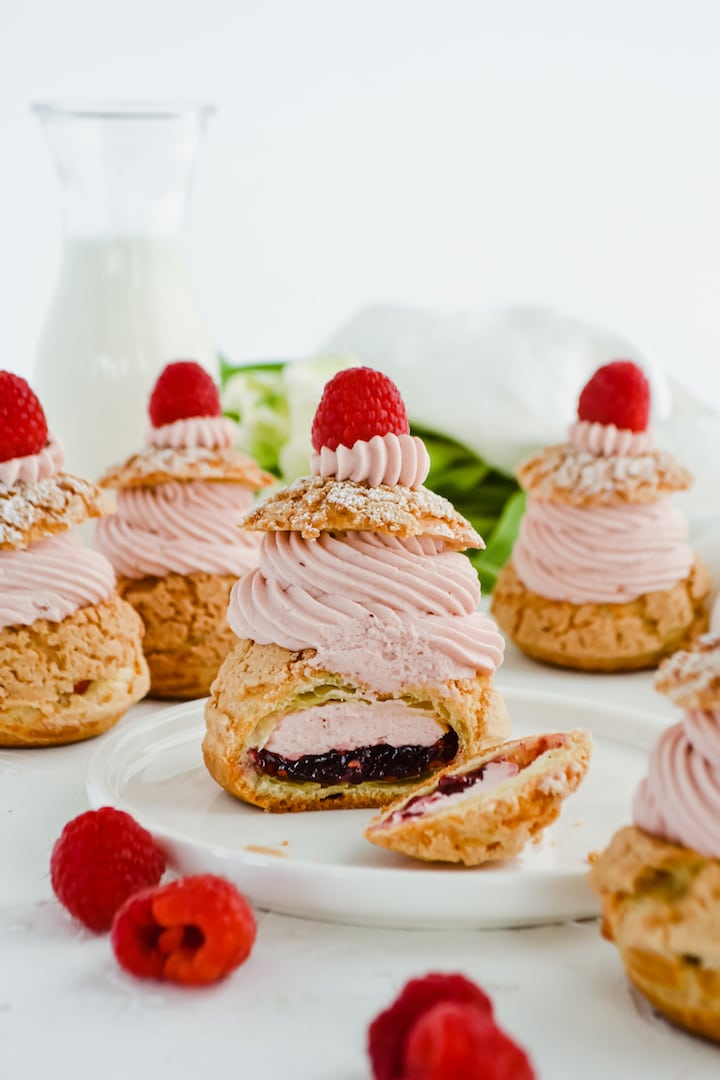 Raspberry Cream Puffs: The Perfect Dessert - Countess In The Kitchen